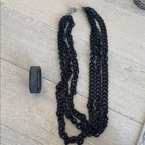 St John Black Jewelry Set